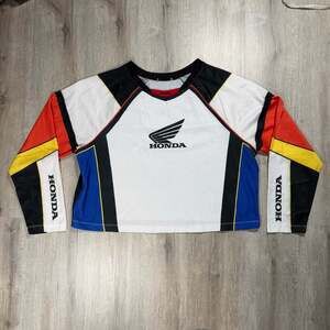 Womens Honda Racing Long Sleeve Mesh Crop Jersey Mens Cropped Fit